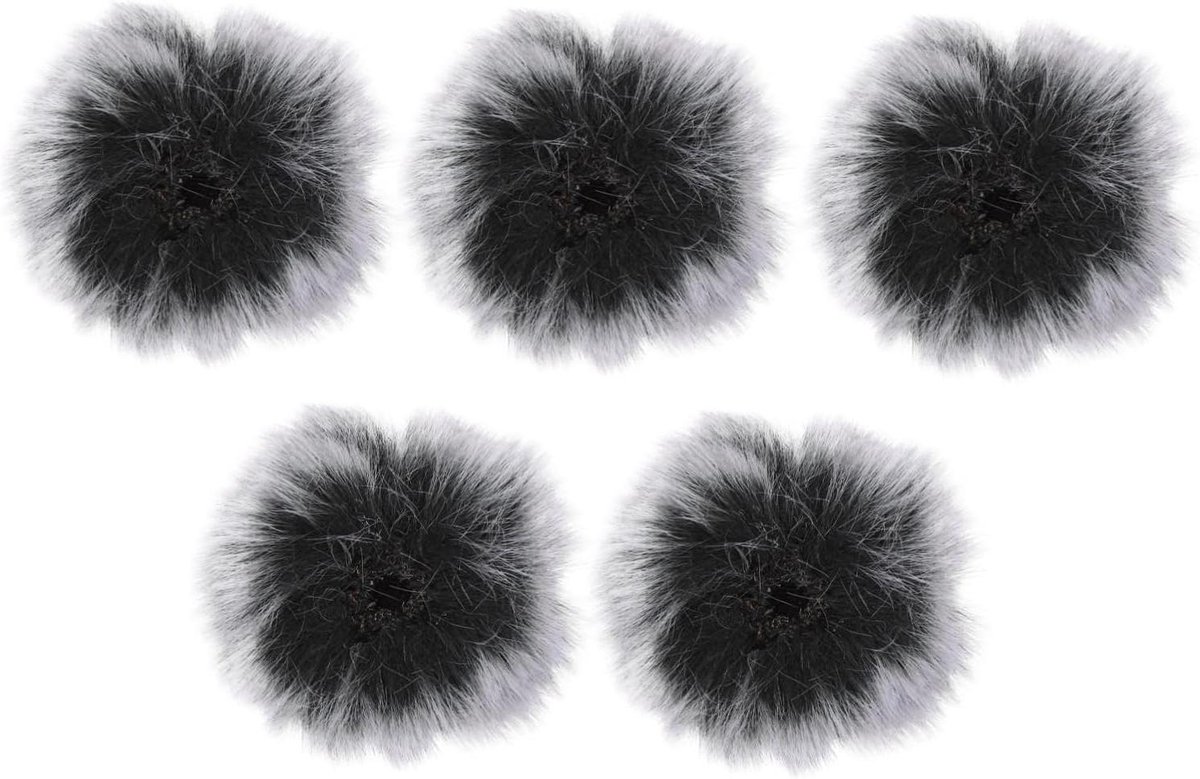Microfoonhoes - Beschermhoes - Geluidsdemping - Winddicht - 5 stuks - Zwart