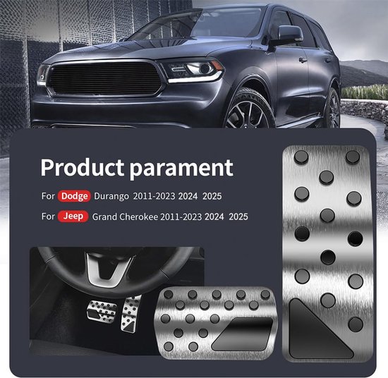 Pedaalhoezen Set - Rem Gas - Veiliger Rijden - Antislip Rubber - Zonder Boren - Zilver — afbeelding 5