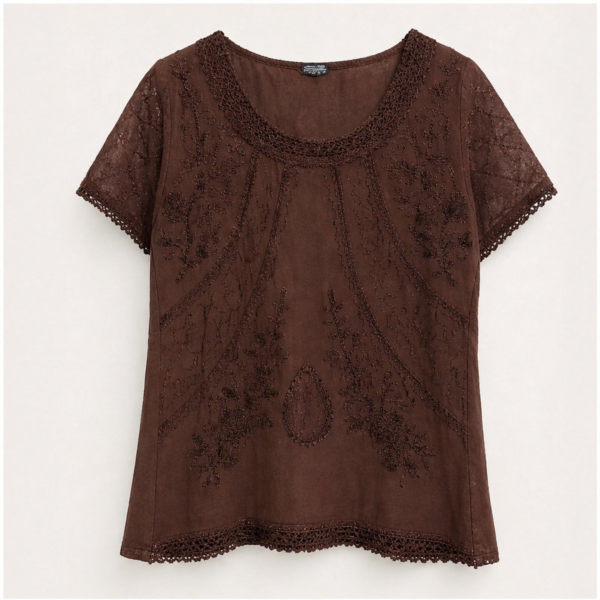 HS Shirt - Meerdere Kleuren - Donkerbruin Borduursel
