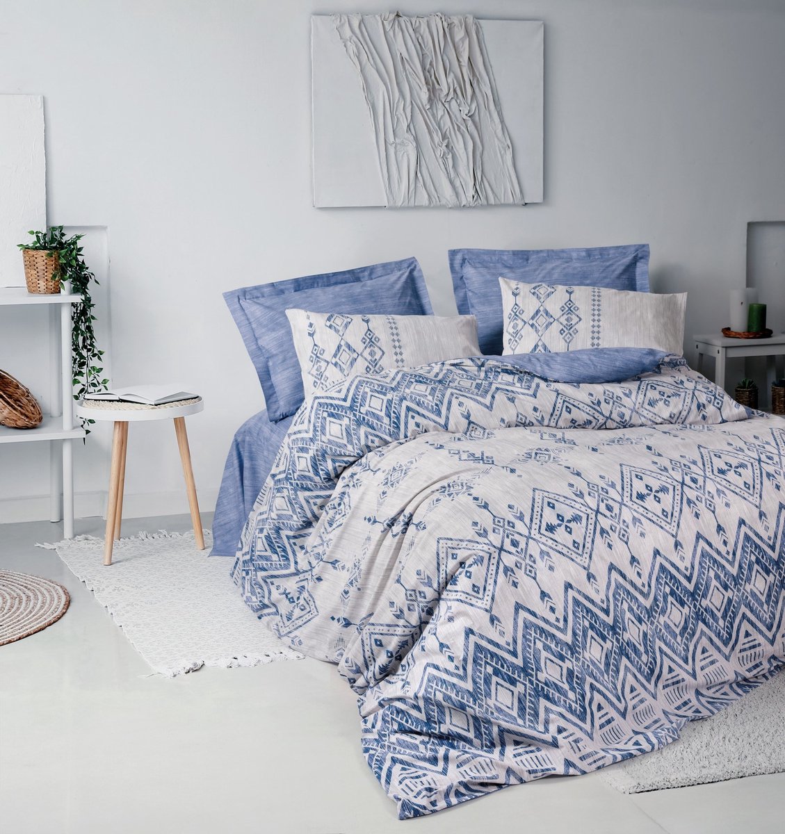 L'Essentiel Maison Cleo - Dekbedovertrek - Ranforce - Blauw - 155x220