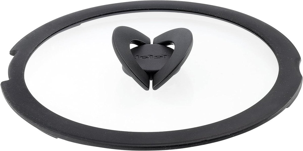 Pan Deksel - Glazen Deksel - Koken en Bakken - Stabiele Rand - 24 cm - Zwart