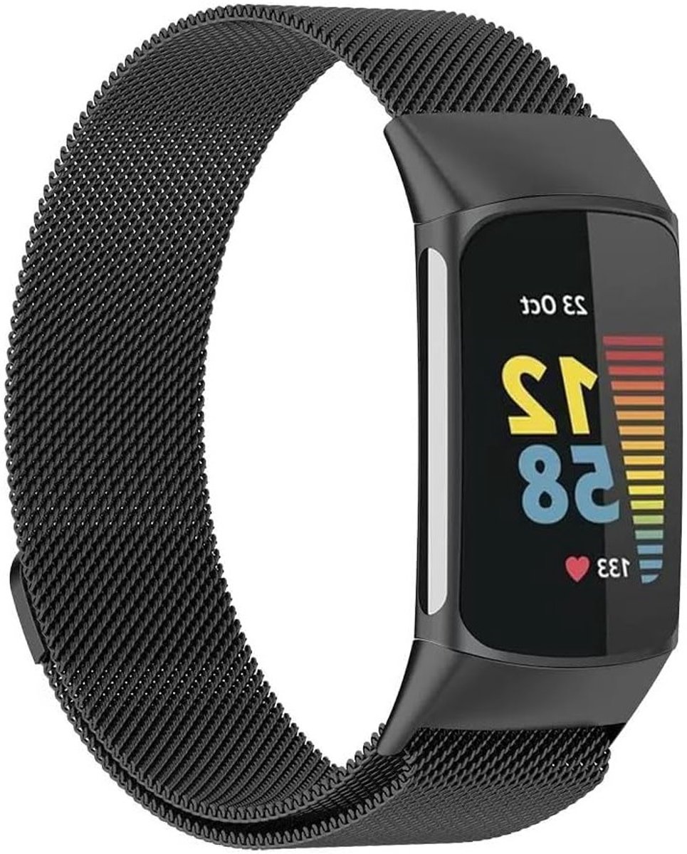 Verstelbare Metalen Band voor Fitbit Charge 6/Charge 5, Magnetische Ademende Sportband - Duurzaam, Stijlvol en Comfortabel voor Actieve Gebruik