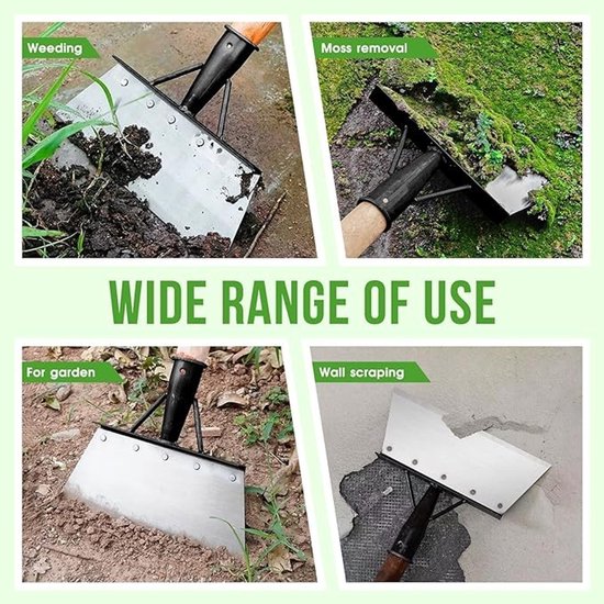 2 stuks multifunctionele tuinschep 21 cm - onkruidverwijderaar van mangaanstaal — afbeelding 4