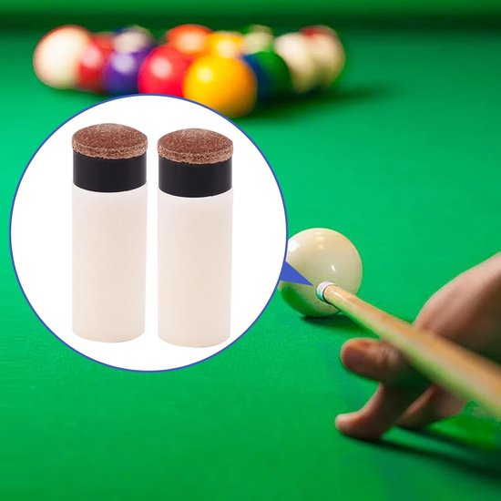 10 Sets Snooker Tips en Accessoires voor Pool, 10mm Vervangingen, Hard Leer en Plastic Sleeves, Ideaal voor Poolspel en Snooker Gebruik van Merkloos — afbeelding 4