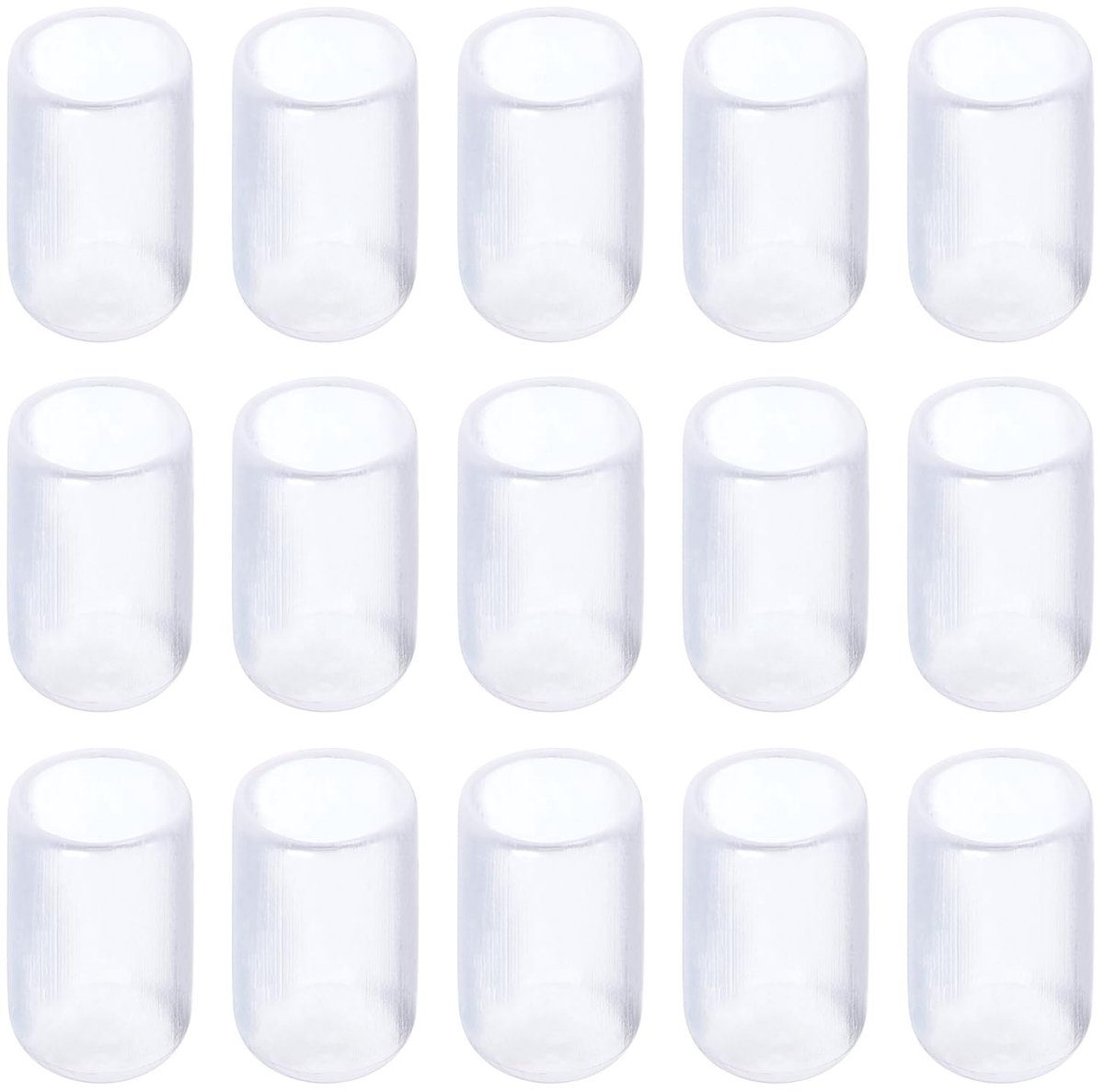 Dailygoods- Eindkappen 50 Pack - Rubberen Beschermkap - Schroefdraad Protector - Transparant - 9 mm Binnendiameter - Slijtvast Materiaal