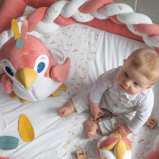 Muziekknuffel Papegaai - Zachte knuffel - Baby Kalmeren - Bevestigingsbanden - 17 cm - Vrolijk — afbeelding 3