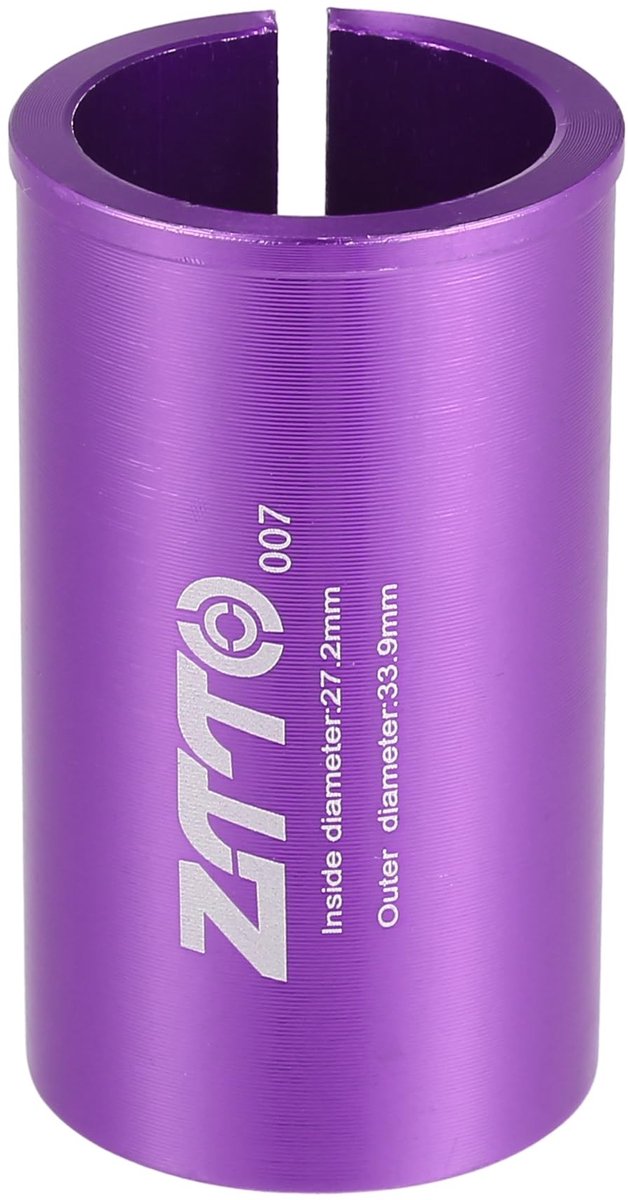 Dailygoods - Fiets Zadelpen Adapter 27.2mm naar 33.9mm Paars