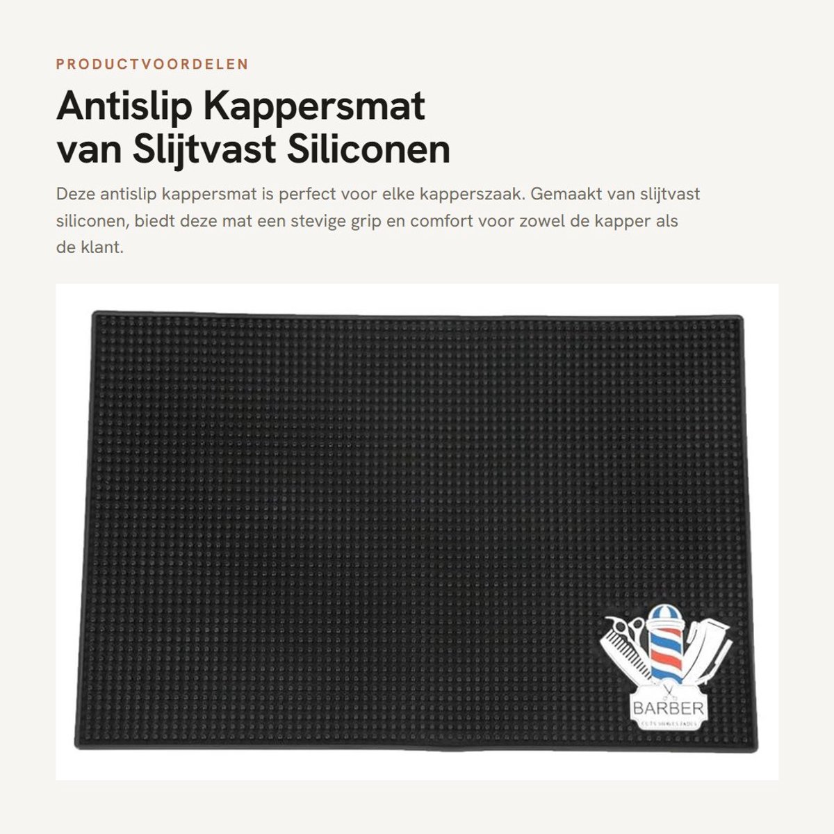 Dailygoods- Siliconenmat Antislip - Kappers Tafelonderlegger - Salon Toolpad - Make-uptafelmat - Vintage Olie Topmat - 45x30 cm - Werkbladmat