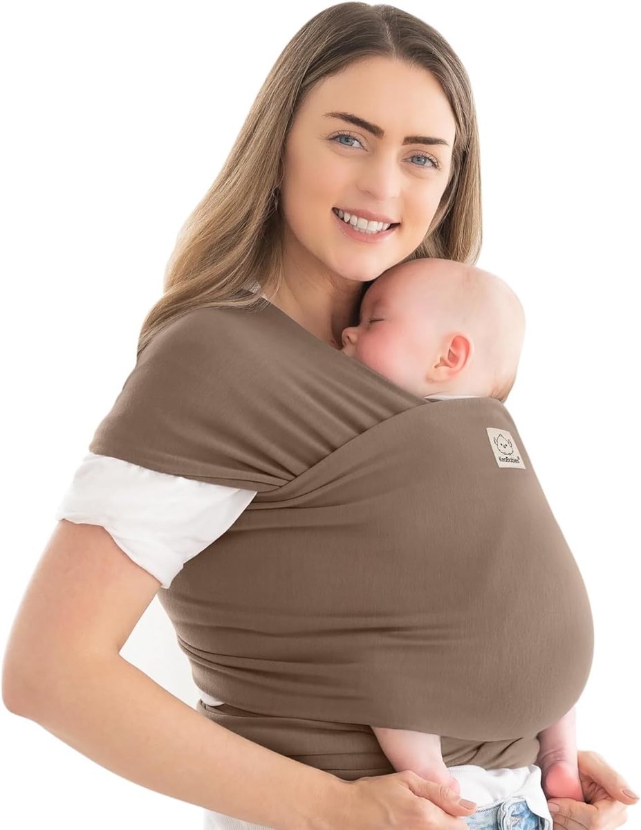 Baby Draagdoek - Draagzak Baby - Baby Dragen - Ergonomisch Ontworpen - Vanaf Geboorte - Bruin