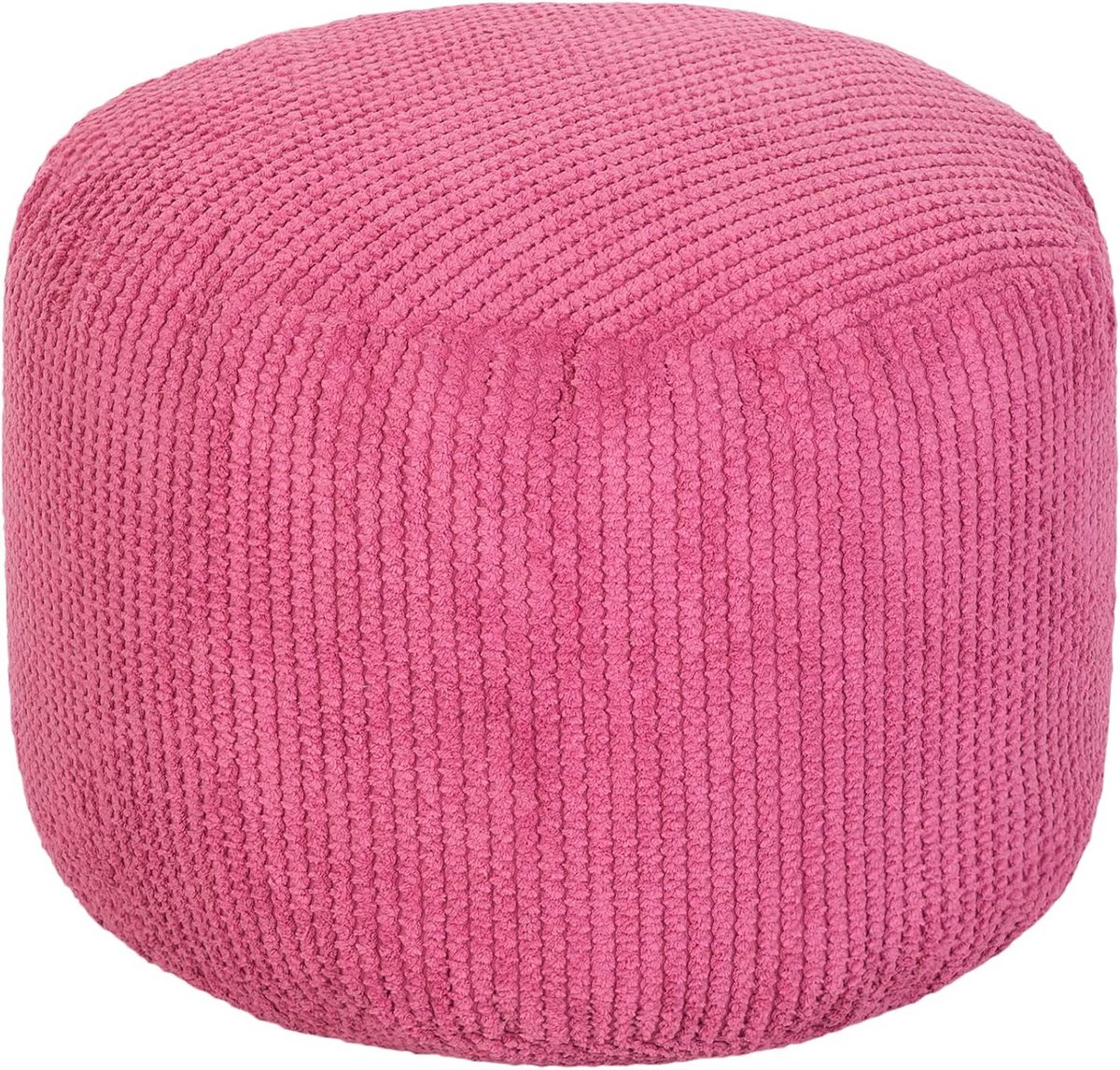 Voetenkruk Rond - Poef Zitzak - Comfortabel Ontspannen - Ergonomisch Ontworpen - 44x30 cm - Roze