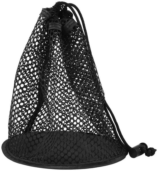 Golfbaltas Draagbaar - Opberghouder - Nylon - Lichtgewicht - Duurzaam - Dubbel Mesh Design - Voor 50 Ballen - Golfbalhouder — afbeelding 5