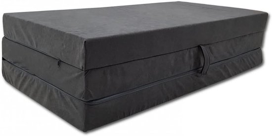 Vouwmatras - Opvouwbaar bed - Slapen in auto - Oeko-Tex Standaard 100 - 120 x 200 cm - Grijs — afbeelding 5