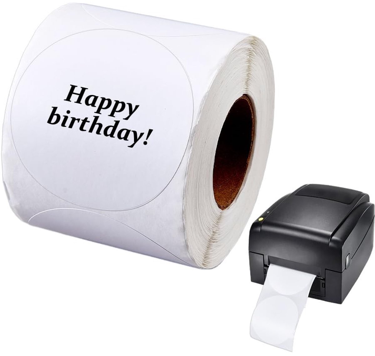 Dailygoods - 500 Stuks Ronde Thermische Etiketten - 7 cm Zelfklevende Stickers