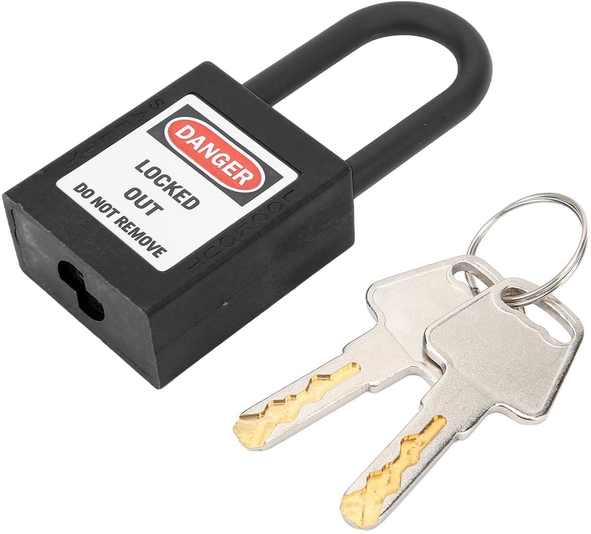 Dailygoods - Lockout Tagout-slot - Veiligheidsslot - Antislip - Zwart - Corrosiebestendig - Geschikt voor industrieterreinen - Zwart