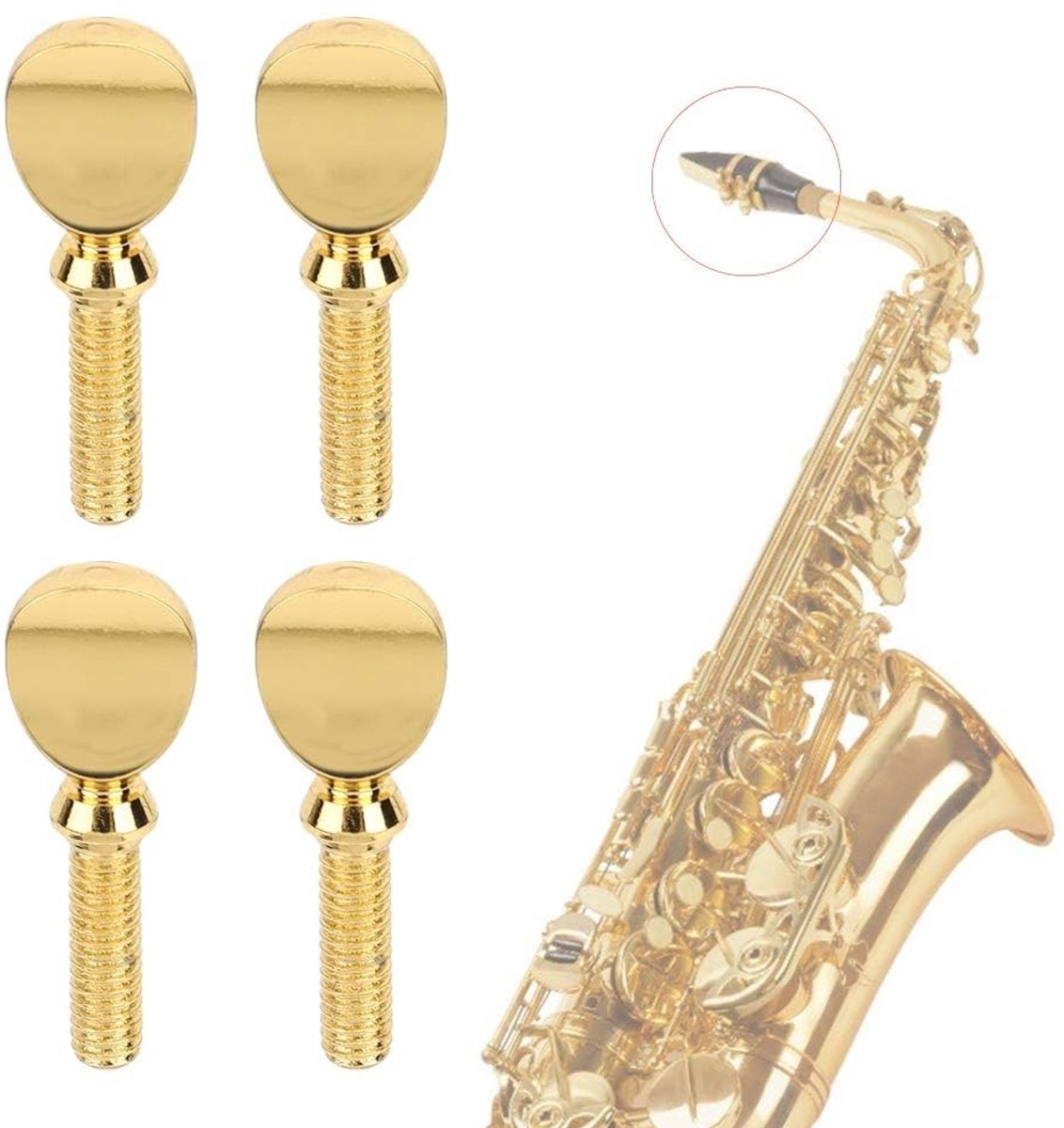 Dailygoods- Blattschroef Verguld - Reserveaccessoire - Geschikt voor Saxofoon/Mondstuk - Eenvoudig te Installeren - Schokbestendig - Uitstekend Vakmanschap - Saxofoononderdeel