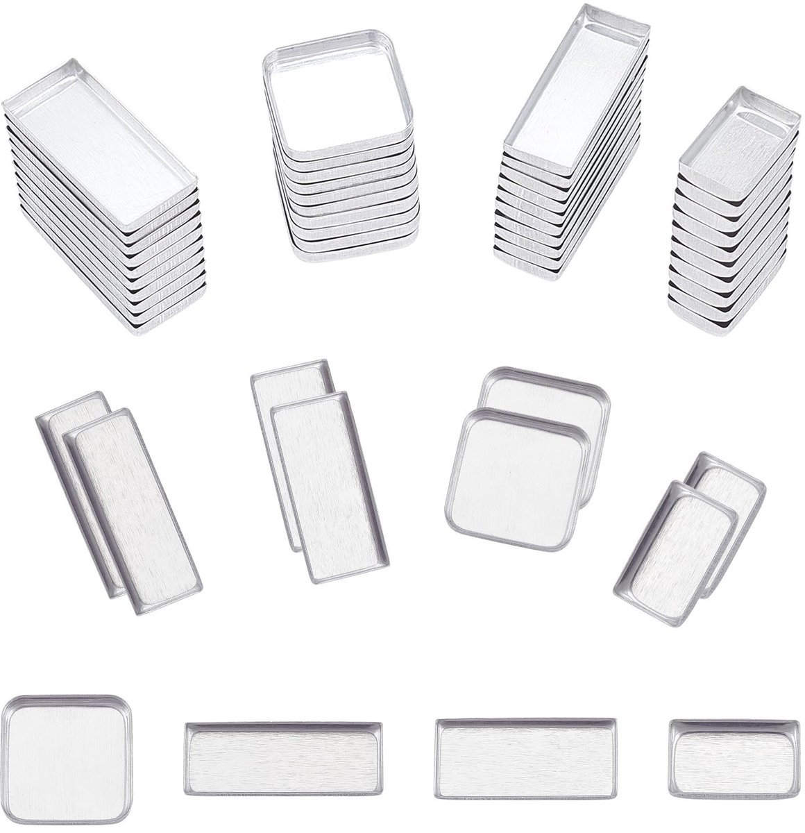 Dailygoods- Oogschaduwpan 80 Stuks - Aluminium - Compact - Hervulbare Container - Organizer - Duurzaam Materiaal - Make-up Pan