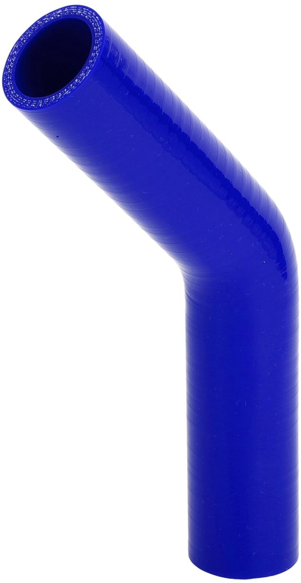 Dailygoods- Koelslang Siliconen - 32mm Binnendiameter - 120mm Lengte - 45 Graden - Meerlaags Geweven Doek - Bestand tegen Hoge Temperatuur - Siliconenslang