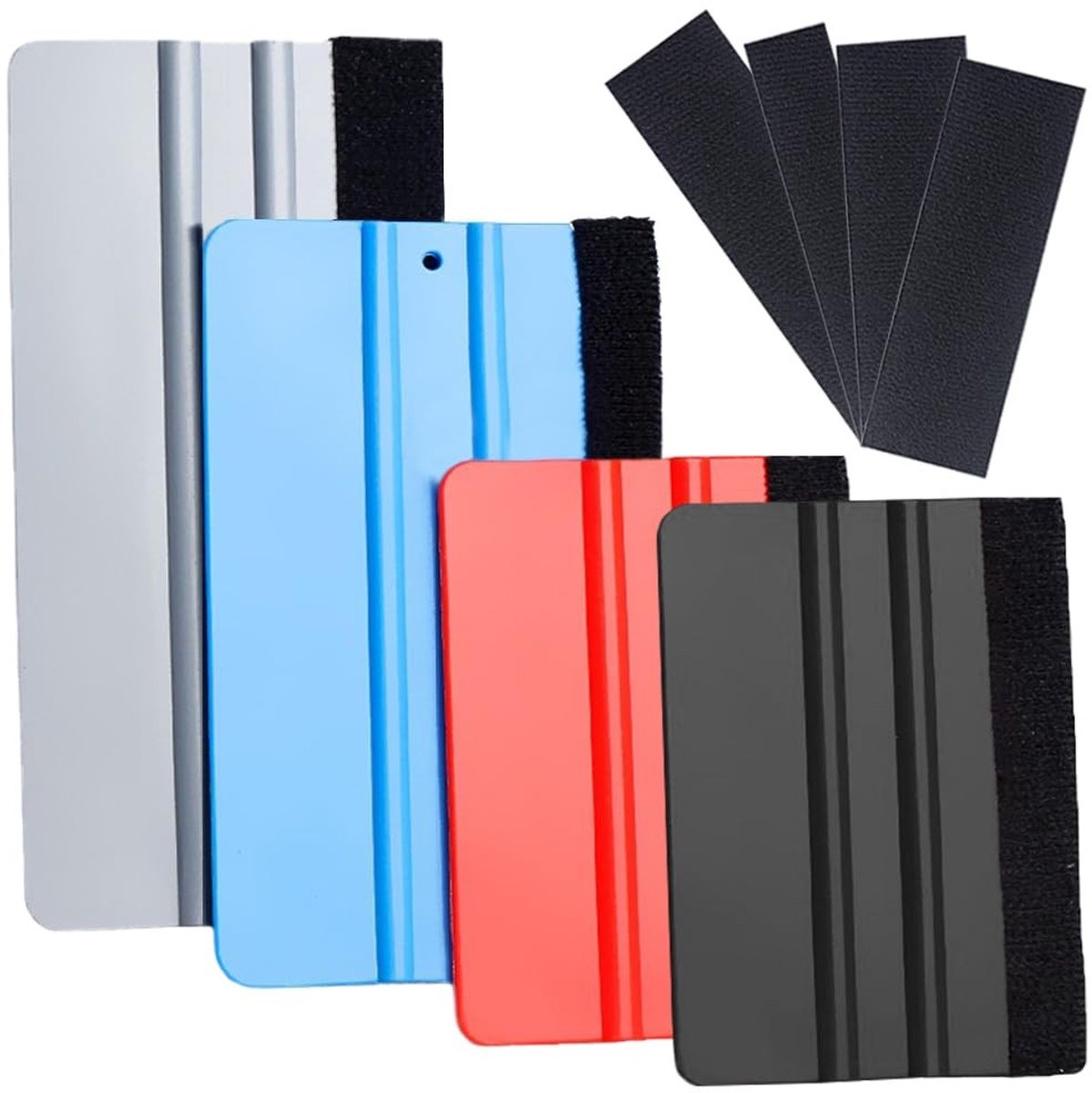 Dailygoods- Vinyl Wrap Tool Kit 8 Stuks - Schraper/Zuiger - Vilt/Doek - Behang/Decal - Auto - Duurzaam Materiaal - Behangtool