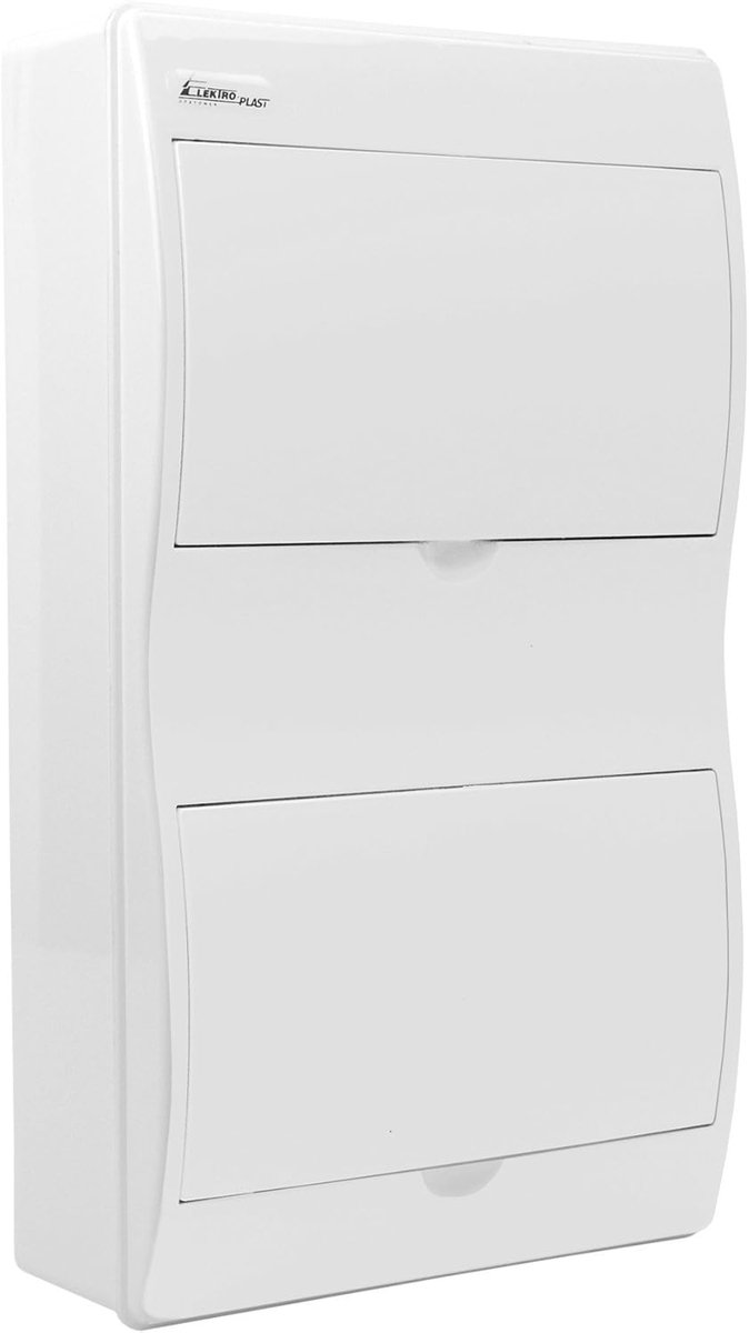 Verdeelkast Opbouw - Zekeringkast Wit - Elektrische Installatie - 16 Modules - 238x403x95 mm - Wit