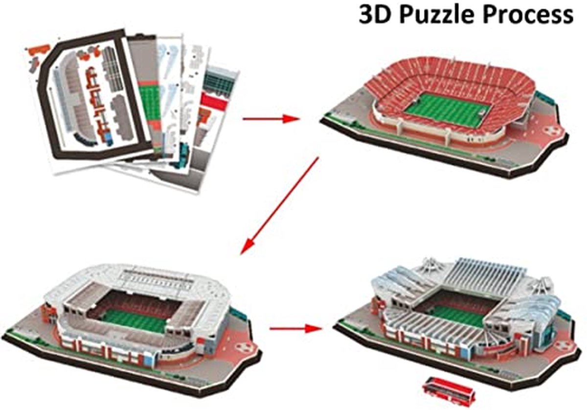 Voetbal Puzzel - Modelbouwset Kinderen - Creatief Spelen - 101 Stukjes - 30x3x21 cm - Multi