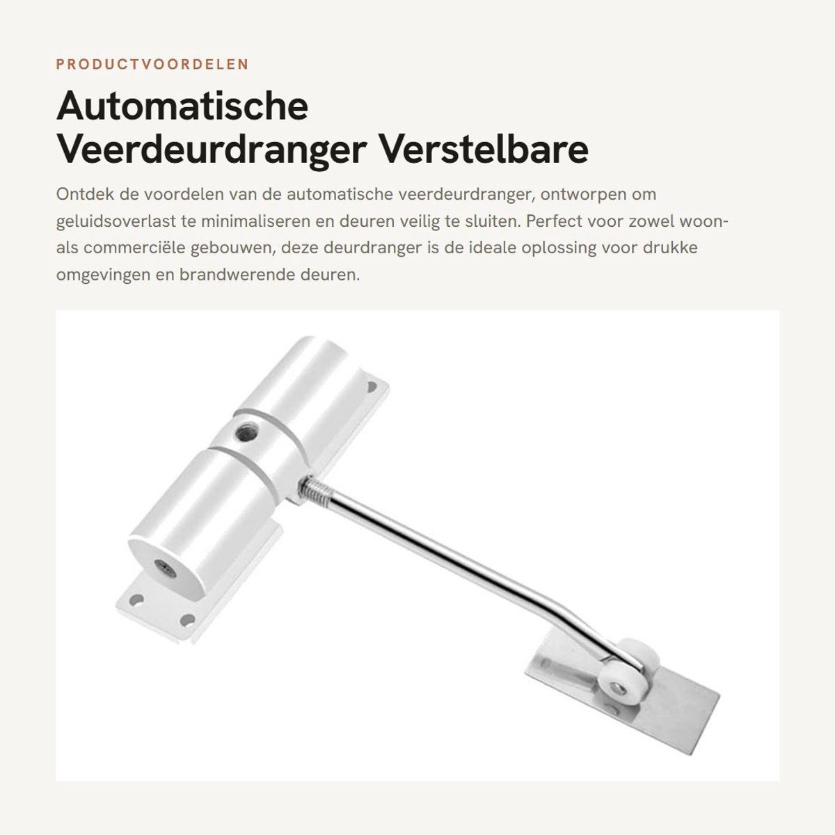 Dailygoods- Deurdranger Automatisch - Verstelbaar - Aluminiumlegering - Geluidsoverlast Verminderen - Geschikt voor Deuren tot 10 kg - Inclusief Schroeven - Deursluiter