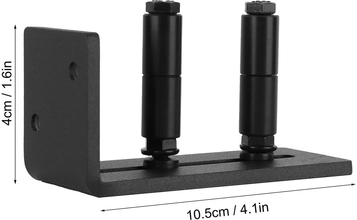 Dailygoods- Vloergeleider Koolstofstaal 10,5x4cm - Schuifdeur - Bodemgeleider - Toepassing Staldeuren - Inclusief Schroeven/Expansiebuis - Gewicht 263g - Deurgids