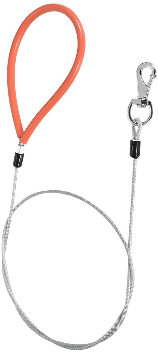 Dailygoods- Hondenriem 2 meter - Kauwbestendig - Robuust - Gevlochten Koord - Comfortabele Handgreep - Gelegeerd Staal - Hondentouw