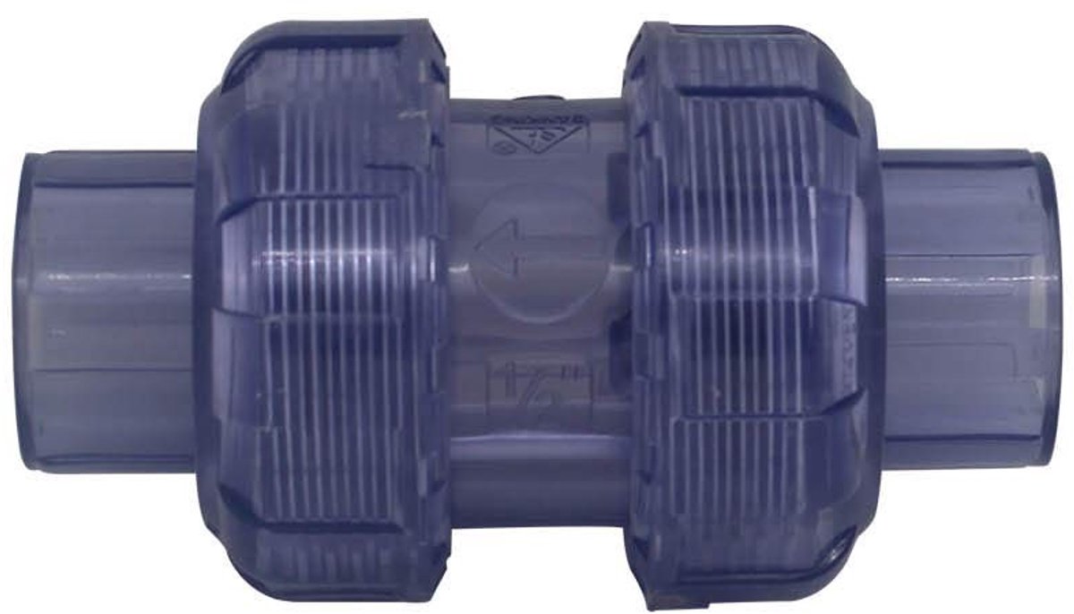 Dailygoods - Check valve - PVC fitting - interne diameter 40mm - voor afvoer - geschikt voor aquarium en zwembad - duurzame constructie