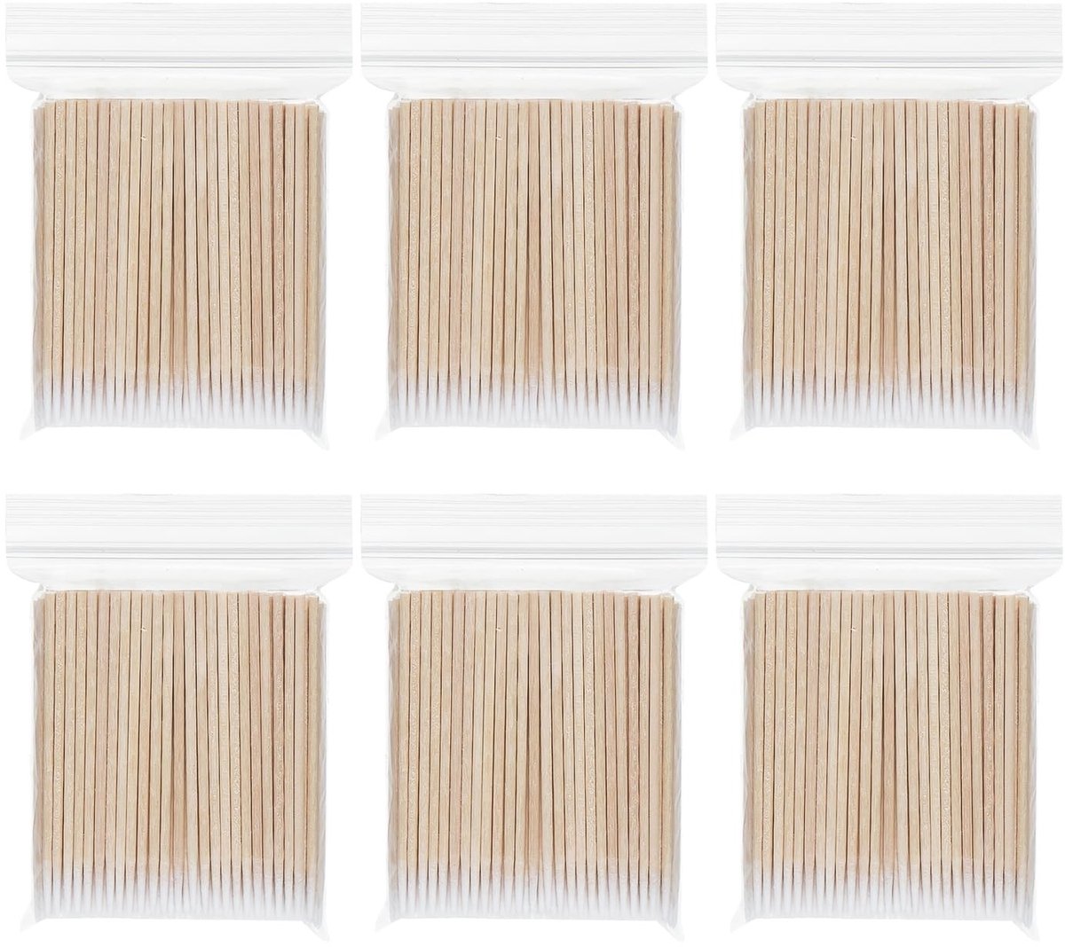 Dailygoods- Wattenstaafjes 600 stuks - Puntige Wattenstaafjes - Houten/Katoenen Staafjes - Wegwerp Reinigingsstaafjes - Geschikt voor Tatoeages - Veilig en Betrouwbaar - Cosmetische Wattenstaafjes