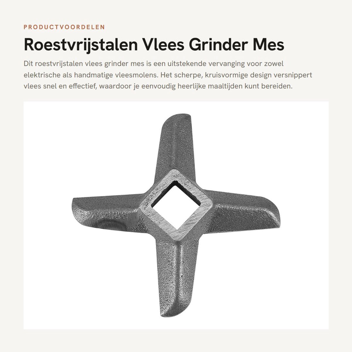 Dailygoods - Roestvrijstalen Vlees Grinder Mes Vervanging