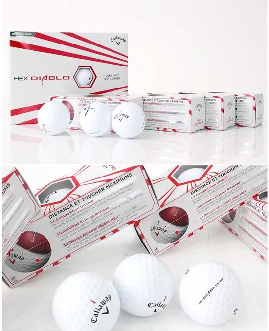 Golfballen Set - Golf Ballen - Sporten op de baan - Aerodynamisch ontwerp - 12 Stuks - Wit — afbeelding 3