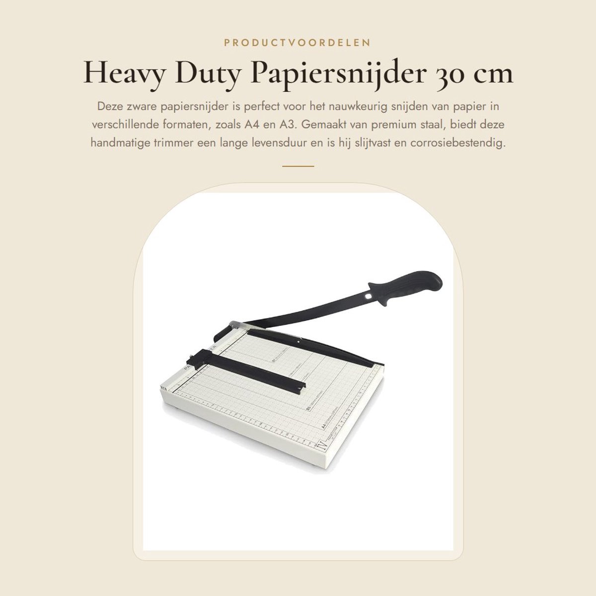 Dailygoods - Heavy Duty Papiersnijder 30 cm voor Kantoor en Creatief Gebruik