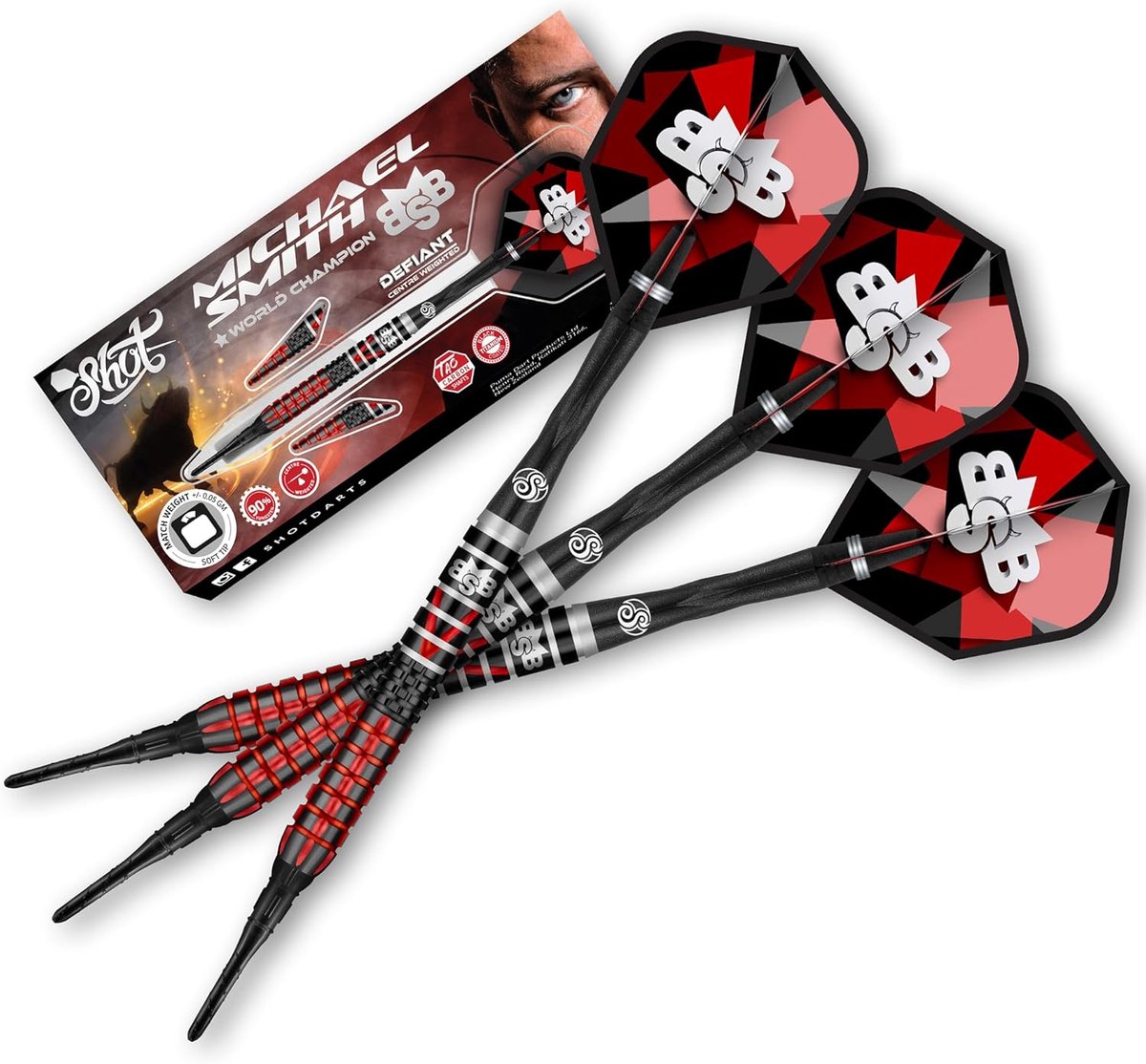 Tungsten Softtip Darts - Dartpijlen Set - Precisie Werpen - 90% Tungsten Materiaal - 20 gram - Veelkleurig