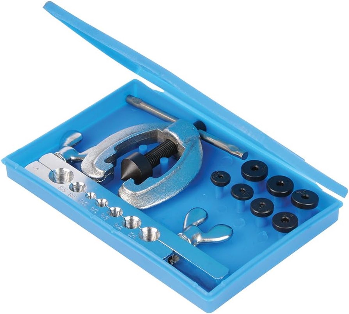 Leidinggereedschap Set - Buigapparaat Tubes - Leidingen Bewerken - 7 Stempelmaten - 9 Delig - Blauw