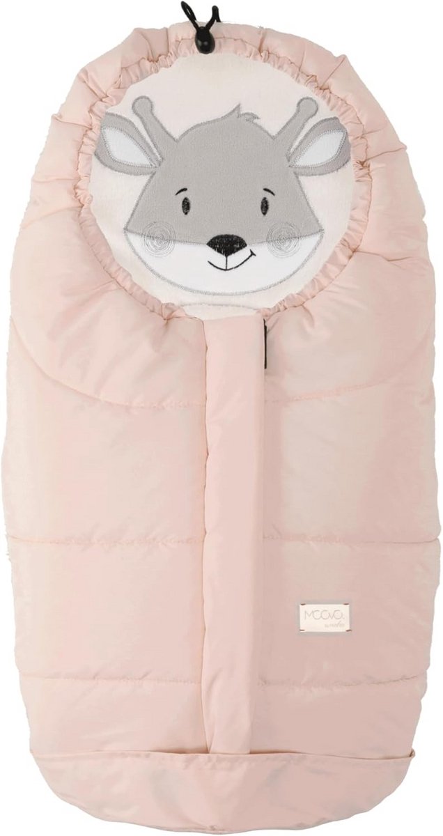 Baby Voetenzak - Autostoel Dekje - Baby Warm Houden - Dierenvriendelijk Design - 80 cm - Zachtroze