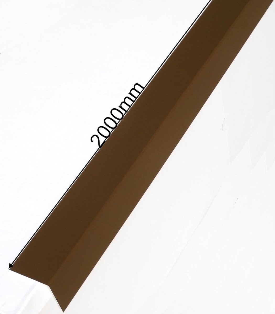 Aluminium Hoekprofiel - Metaal Profiel - Gevel Bekleden - 90 Graden Hoek - 2 Meter Lang - Sepiabruin RAL 8014