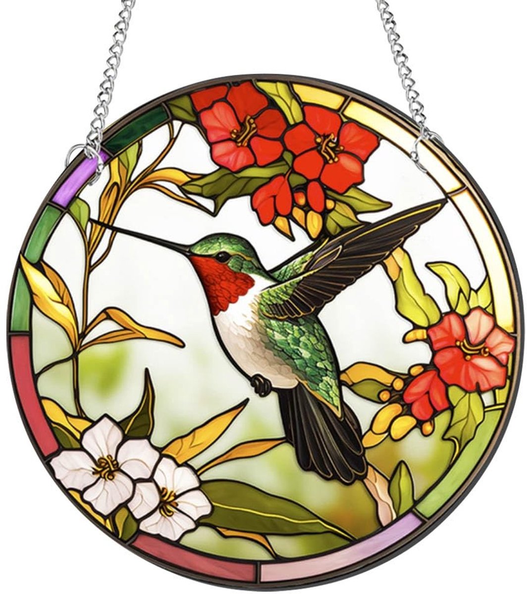 Dailygoods- Raamdecoratie Acryl - Gebeitste Vogelzonvangst - Decoratie Woonkamer - Decoratie Slaapkamer - Decoratie Tuin - Artistieke Versiering