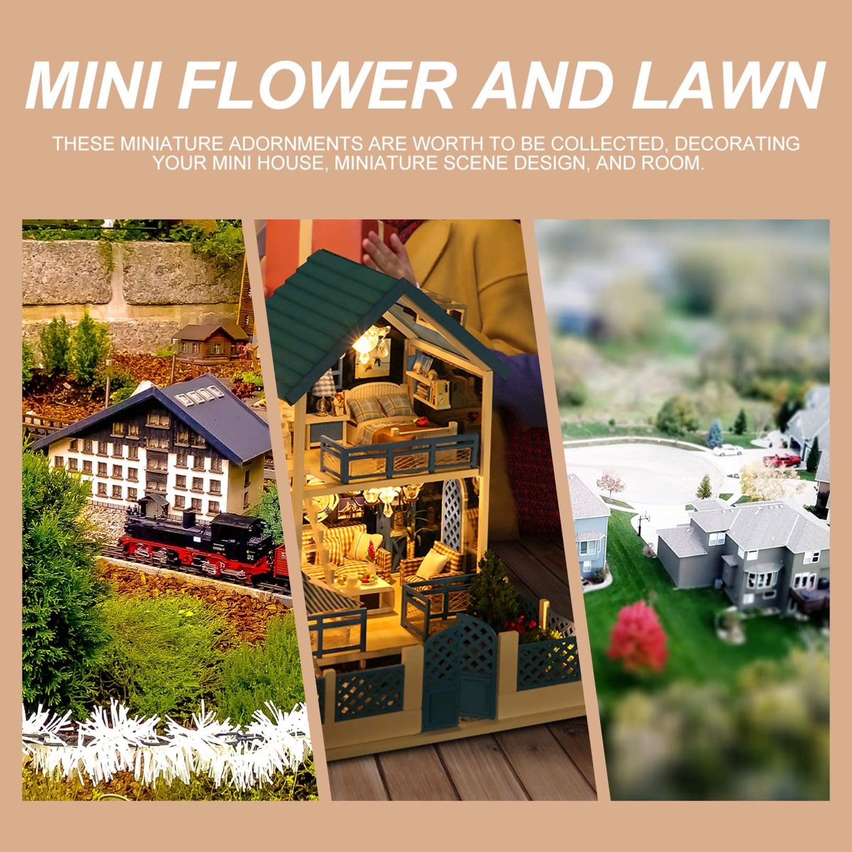 Dailygoods- Grasbundel Statische Miniatuur - Modelbouw - Tabletop - Landschapsarchitectuur - Compact Formaat - Duurzaam Kunststof - Miniatuurgras
