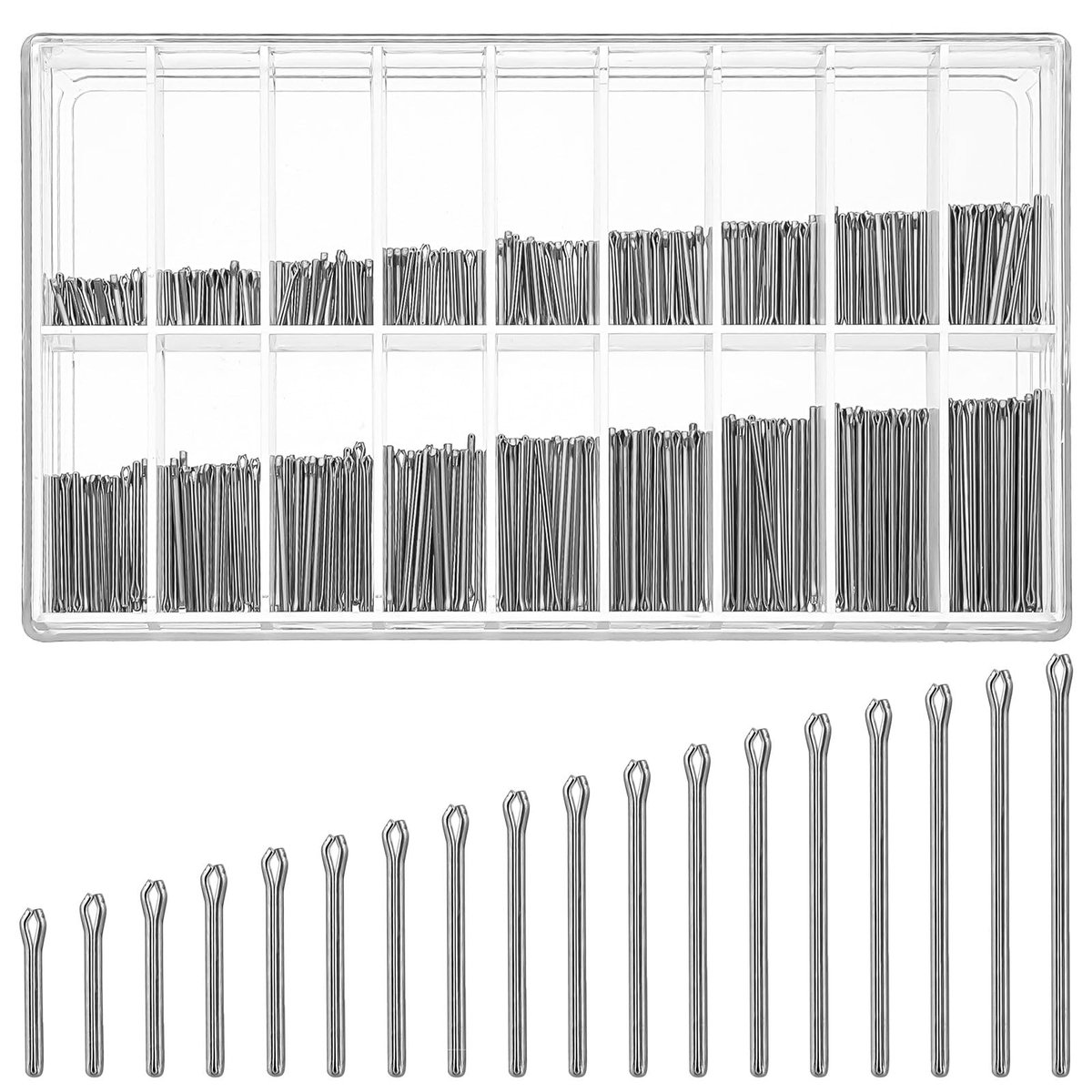 Dailygoods- Horlogebandjes 360 Stuks - Verbindingspennen 6-23 mm - Roestvrij Staal - Gereedschap - Reparatie - Hoogwaardig Materiaal - Horlogeaccessoires