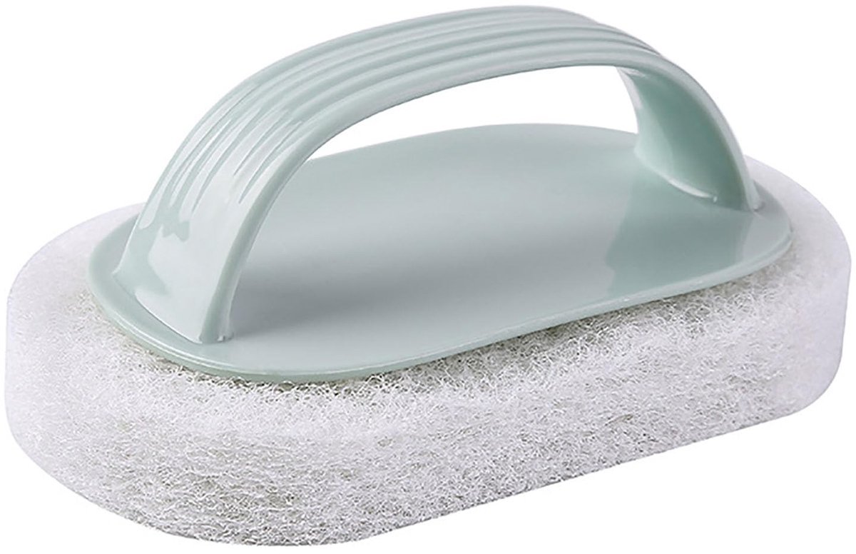 Dailygoods- Scrubborstel Dikke Spons - Effectieve Vlekverwijderaar - Comfortabel Handvat - Multifunctioneel Gebruik - Voor Douches/Tegels - Veelzijdige Tool - Sponsborstel