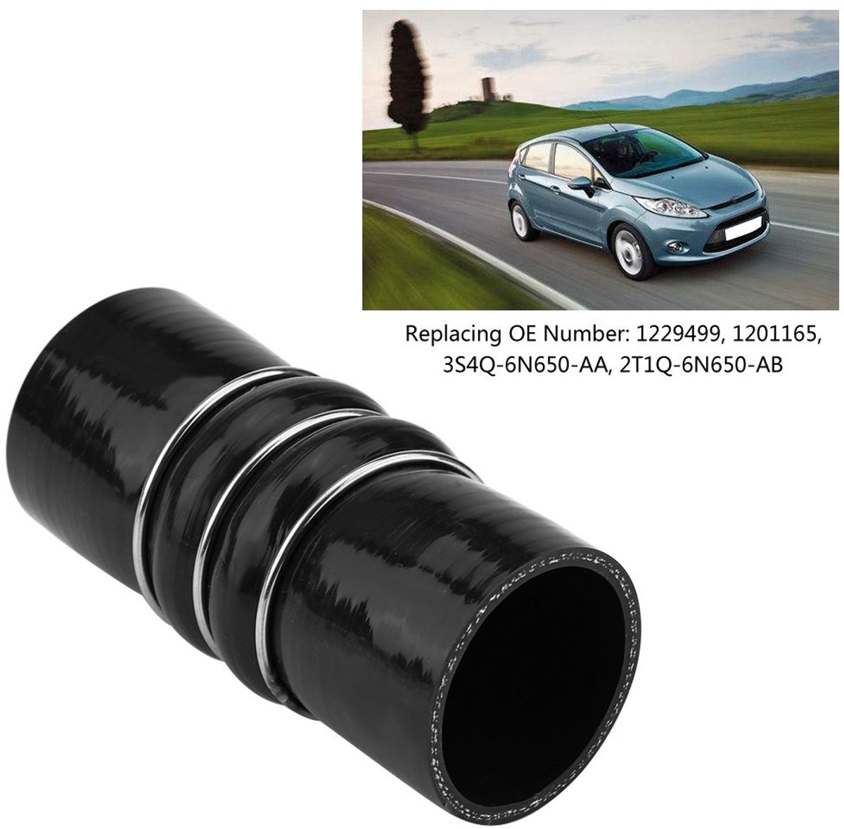 Dailygoods - Intercooler Turbo Slang Pijp - Siliconen Slang voor Turbo Pijp - Verbeterde Luchtstroom - Geschikt voor Transit Connect en Focus - Hoogwa...