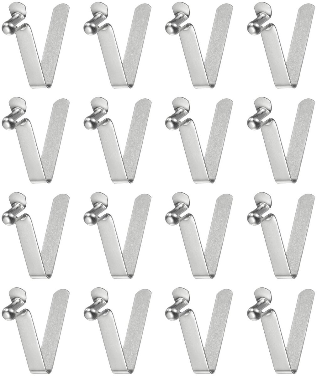 Dailygoods- Clips 16 Stuks - Veerclips voor Kajakpeddels - Telescoopstang - Telescopische Buisvergrendeling - Corrosiebestendig - Duurzaam 65Mn Verenstaal - Vergrendelingsclips