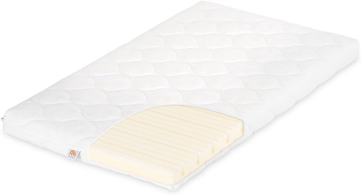 Matras voor ledikant - Extra bed - Comfortabel slapen - Ventilerende luchtdoorgang - 90 x 55 cm - Wit