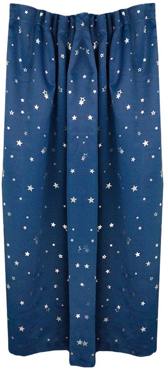 Dailygoods- Verduisteringsgordijn 130x180cm - Blauw - Polyester - Kids Slaapkamer - Effectieve Zwartlicht - Wasbaar in de Machine - Raamgordijn