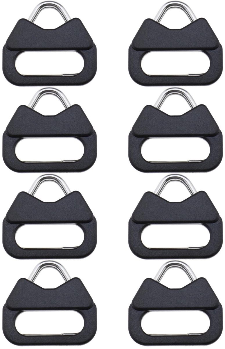 Dailygoods - Camera Lug Ring - Driehoekige Split Ring Adapter - Geschikt voor Schouderbanden - 4 Paar met Plastic Cap - Voor Leica Panasonic Fuji