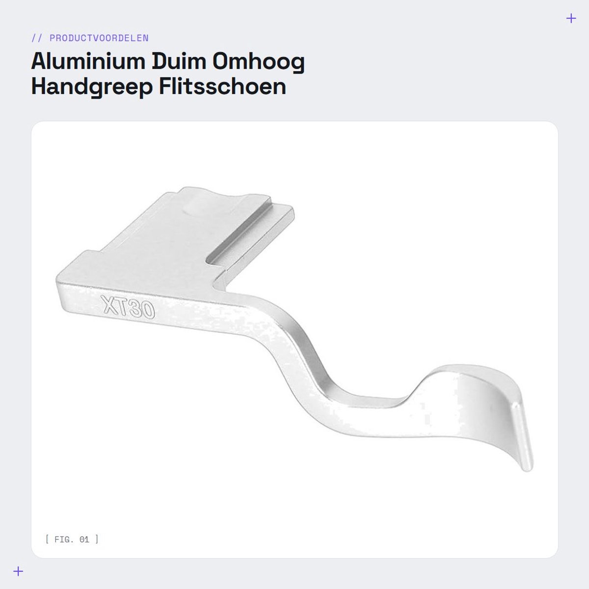 Dailygoods- Handgreep Duim Omhoog - Aluminium - Ergonomisch Handvat - Camera-accessoire - Duurzaam - Antioxidatie Afwerking - Camera Grip
