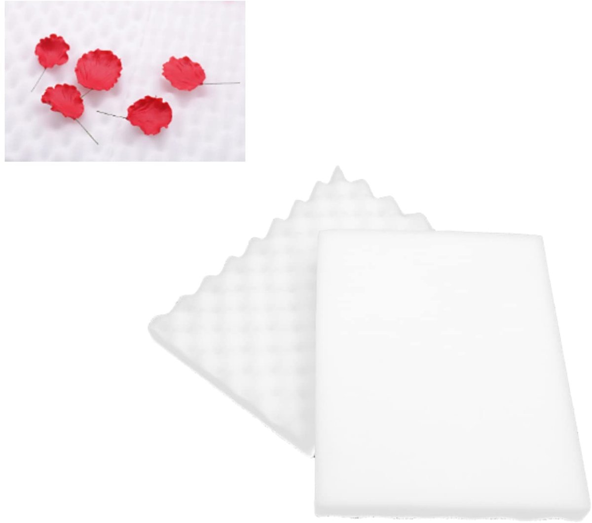 Dailygoods- Fondant Pad Antislip - Fondant Vormgeven Spons Pad - Suiker Bloem Gum Paste - Bloemen Spons Mat - 19.5x25x3cm - Voedselveilig Materiaal - Bakmat
