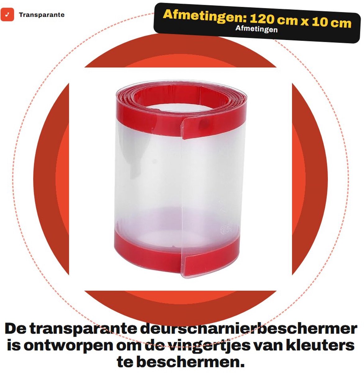 Dailygoods - Transparante Deurscharnierbeschermer voor Kinderen