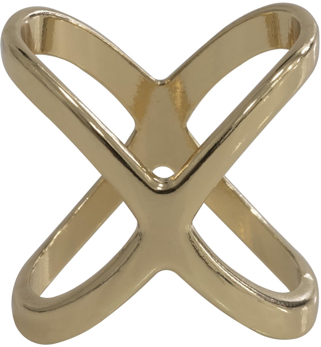 Dailygoods- Sjaalring Goudkleurig - Sjaalklem/Sjaalring - Sjaalaccessoire - Mode Decoratie - Kledingstuk - Afmetingen 24x24 mm