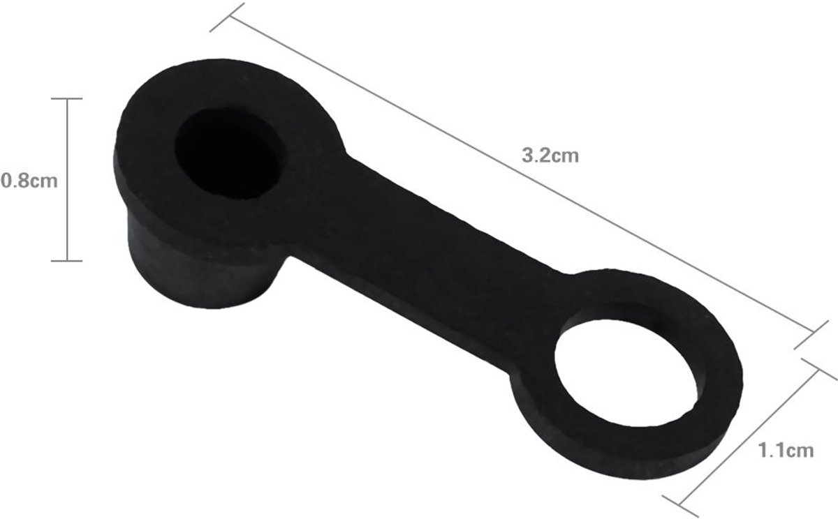 Dailygoods- Ontluchtingsnippeldoppen 4 Stuks - Remontluchtingsnippel - Vetkap - Stofkap - Vervangingsonderdeel - Rubber 3,2 cm - Remkap